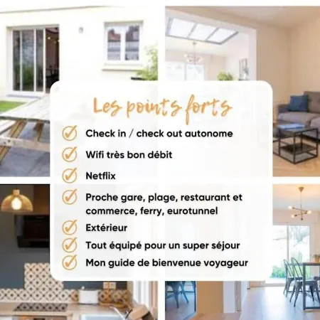 Le Grand Messin - Nord -cour - - Ferry - Eurotunnel Apartament Calais